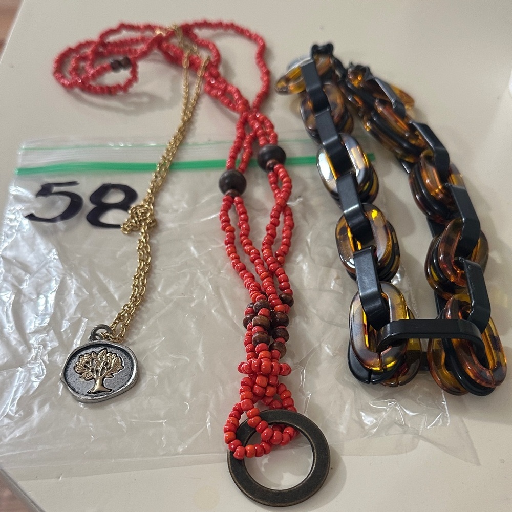 Three Necklaces - Women Jewelry Bag 58. Bundle for better pricing